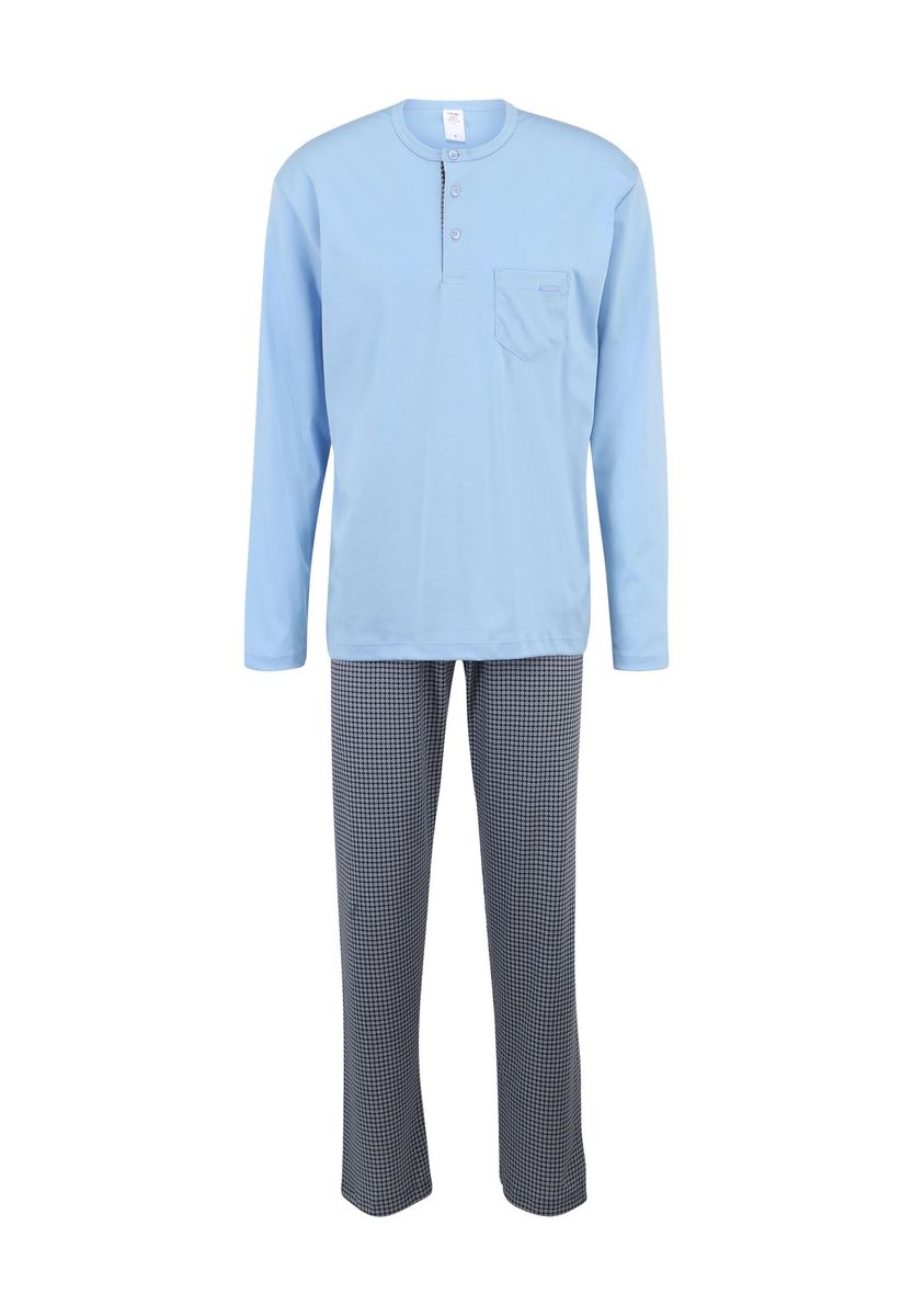 Herren Langarm Baumwoll Schlafanzug Set