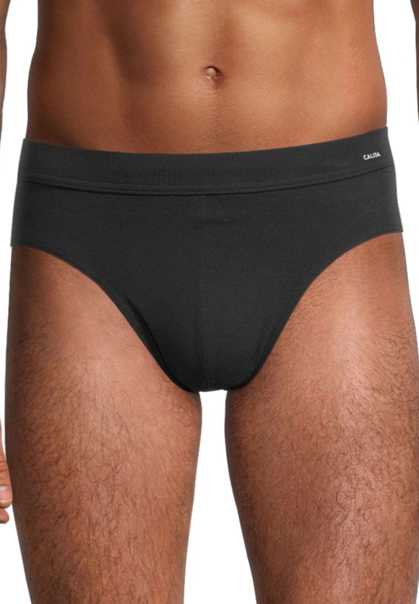 Herren Uni Schwarze Baumwollslips