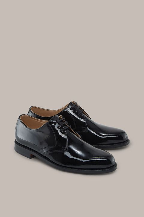 Ludwig Reiter Schwarze Lackleder Derby Schnürschuhe