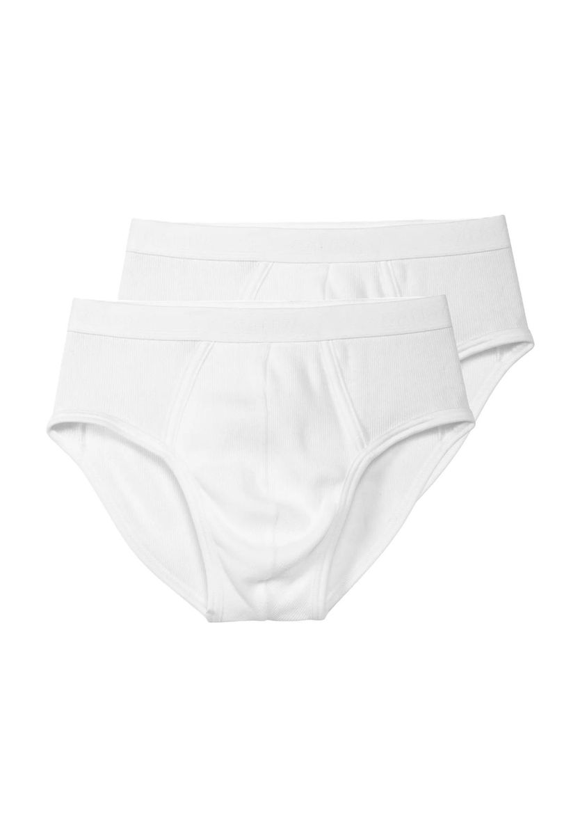 Klassische weiße Baumwollslips Doppelpack