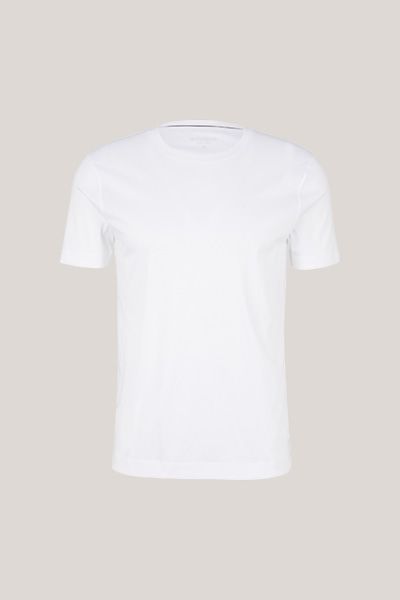 Windsor Gabriello weißes T-Shirt Schweizer Baumwolle Rundhals Kurzarm