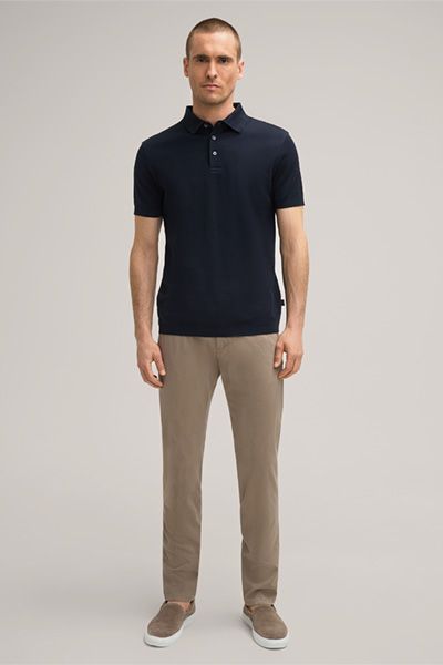 Marc O'Polo Baumwoll-Piqué-Polo-Shirt Floro in Marineblau