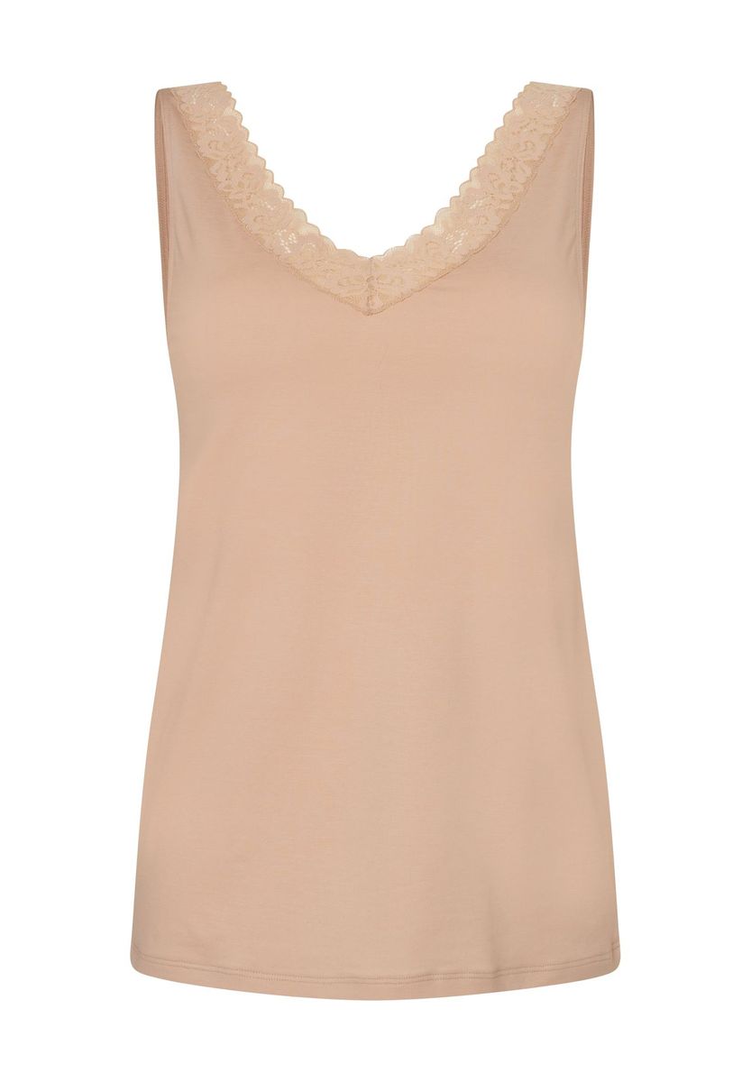 Spitzenbesetztes V-Ausschnitt Trägertop