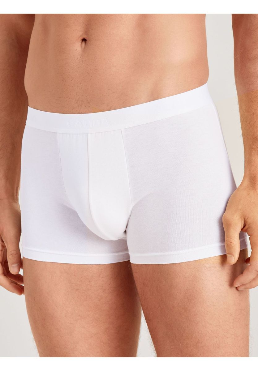 Klassische weiße Baumwoll-Boxershorts
