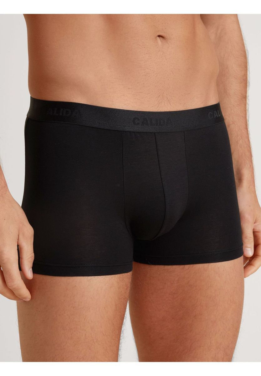 Schwarze Baumwoll-Boxershorts für Herren
