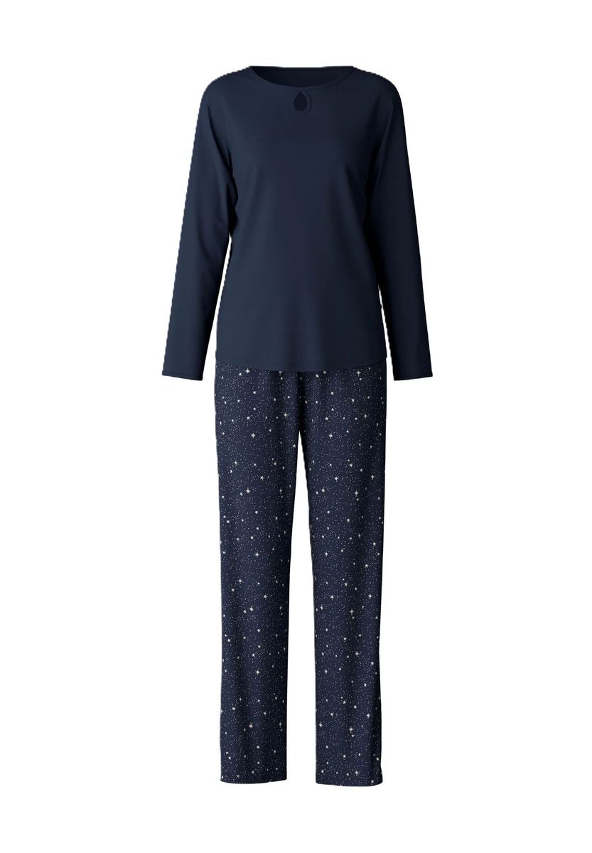 Marineblauer Schlafanzug mit Sternenmuster
