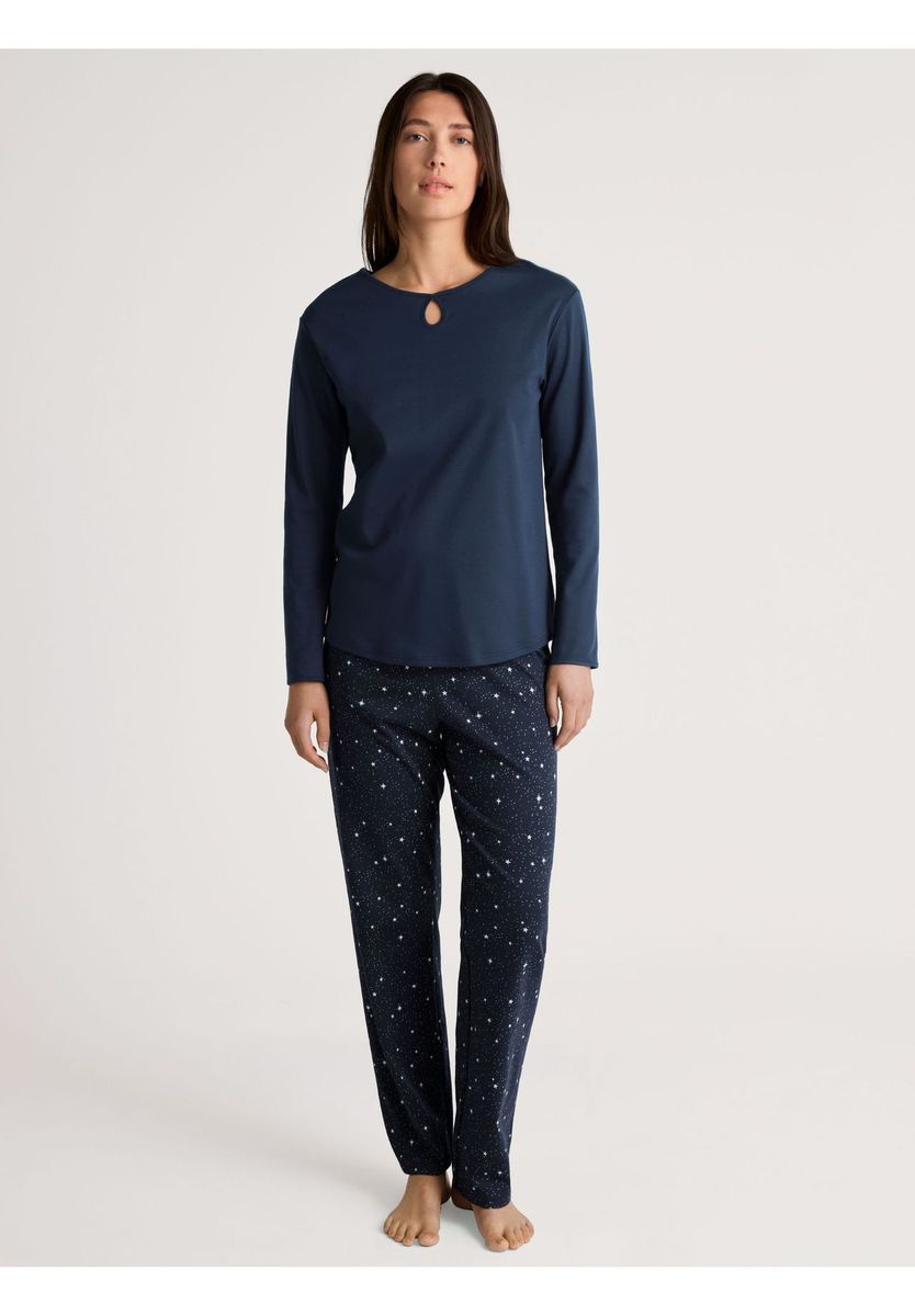 Marineblauer Schlafanzug mit Sternenmuster