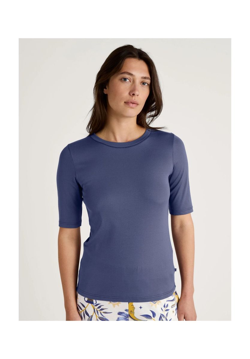 Klassisches Feinripp-Shirt mit halben Ärmeln