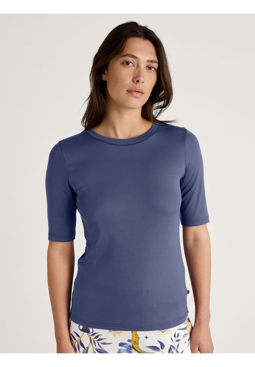 Klassisches Feinripp-Shirt mit halben Ärmeln