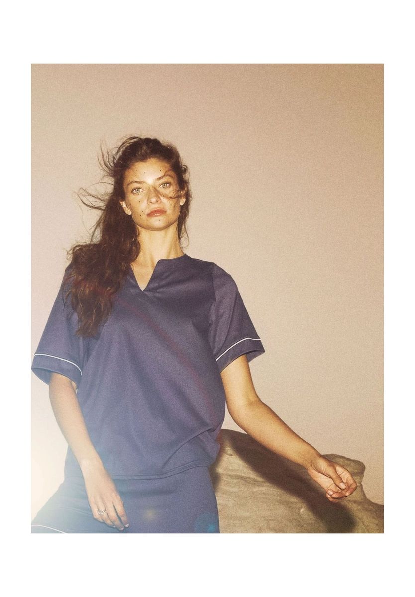 Locker geschnittenes Kurzarm-Shirt aus Baumwolle