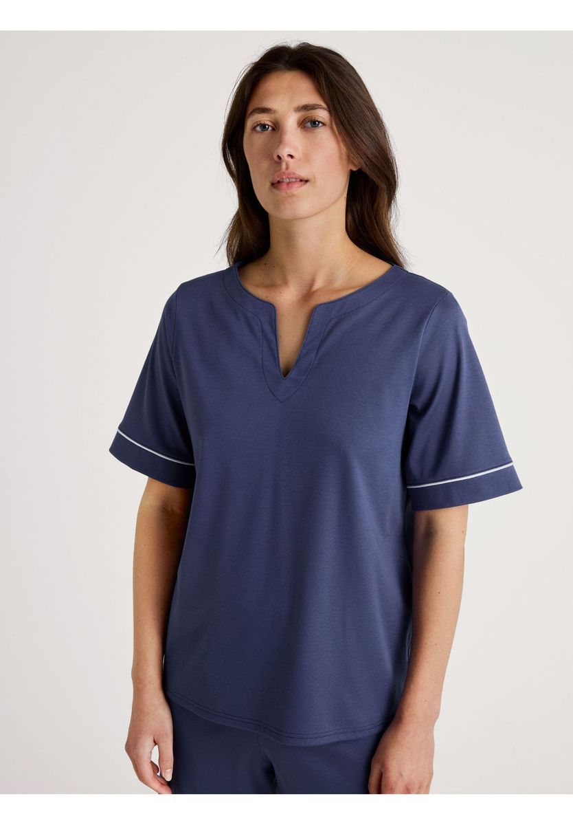 Locker geschnittenes Kurzarm-Shirt aus Baumwolle