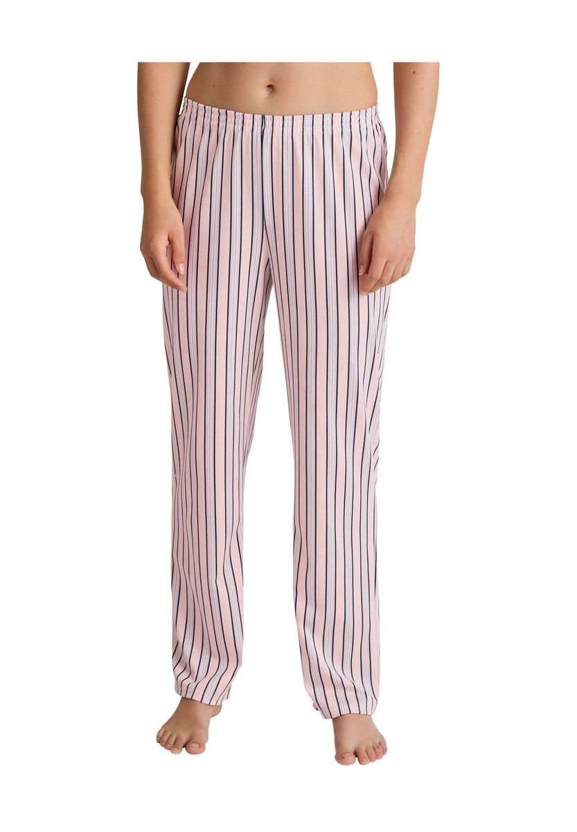 Gestreifte Baumwoll-Loungewear Schlafhose