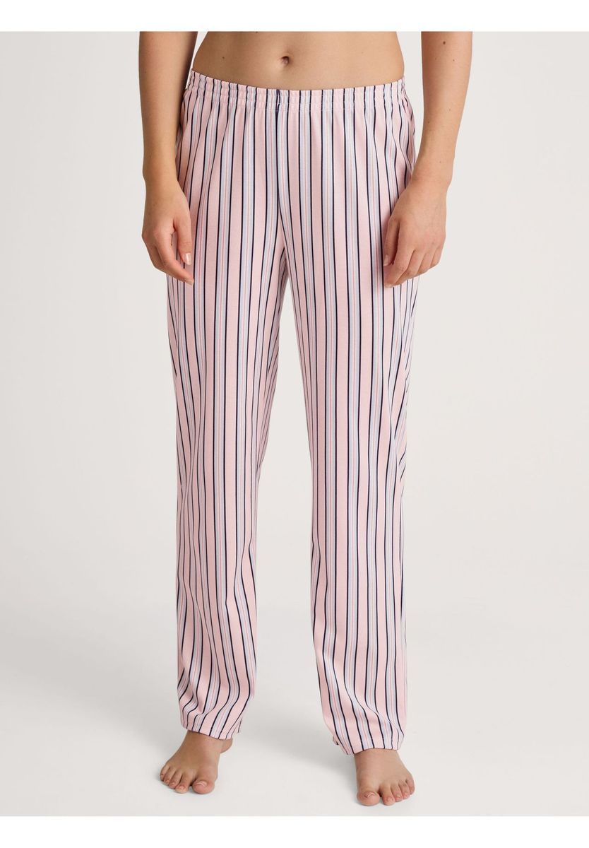 Gestreifte Baumwoll-Loungewear Schlafhose