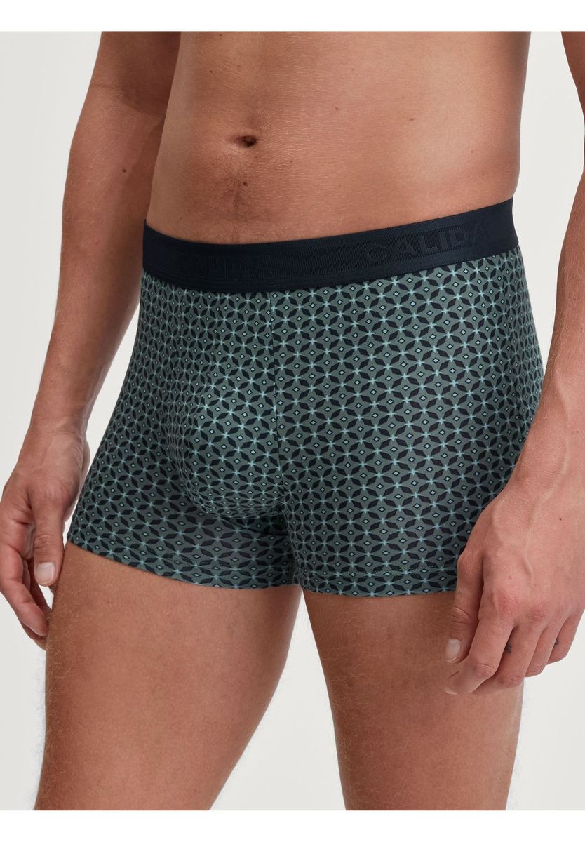 Geometrisch bedruckte Stretch-Boxershorts