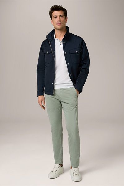 Baumwoll-Polo-Shirt Floro in Weiß, kurze Ärmel, klassische Passform