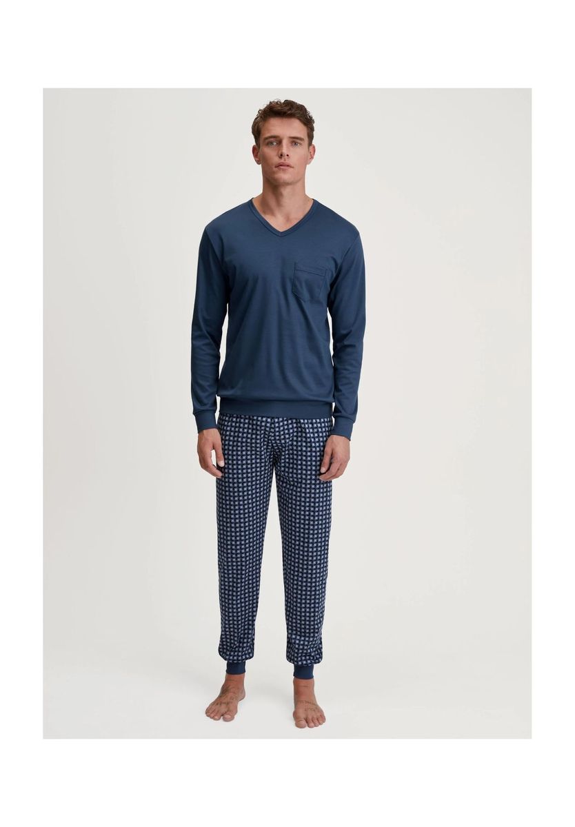 Baumwoll Pyjama Set mit entspannter Passform