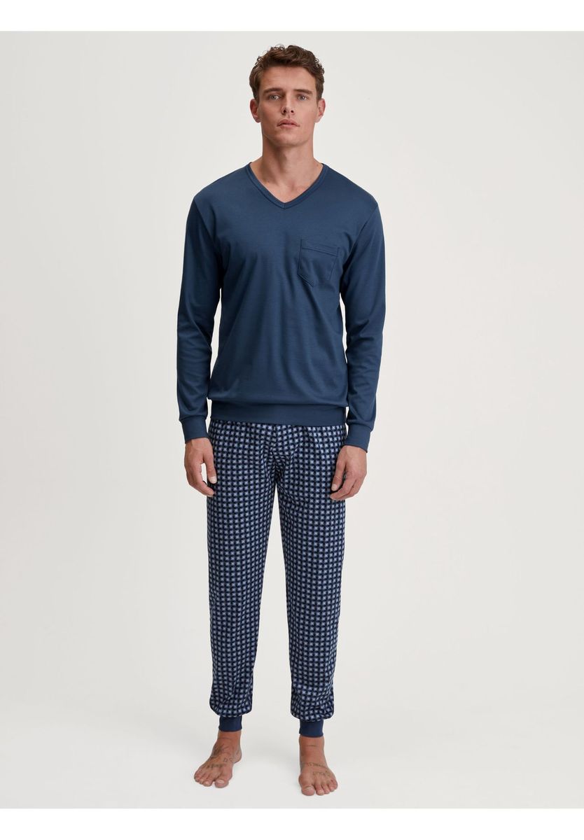 Baumwoll Pyjama Set mit entspannter Passform