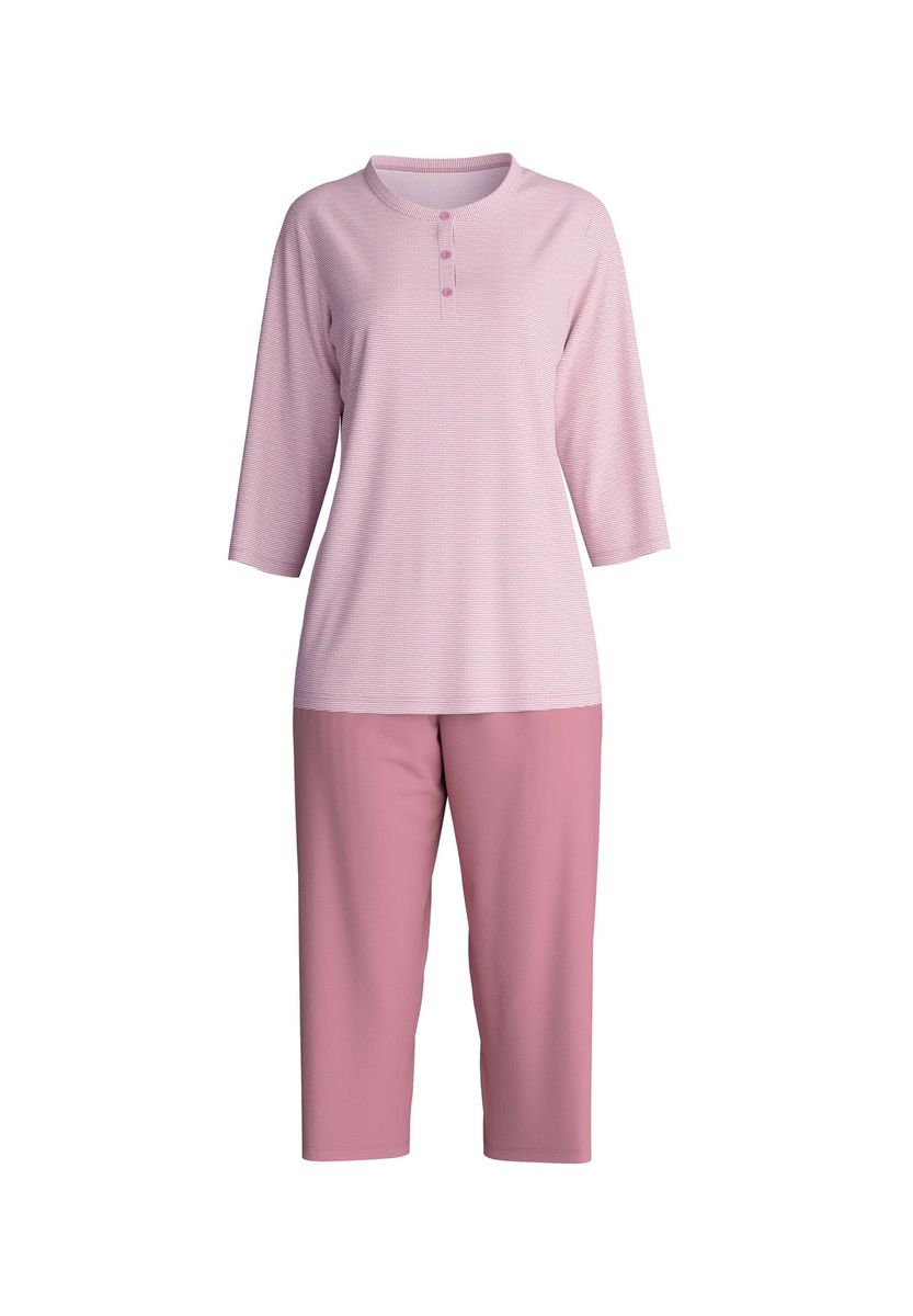 CALIDA Damen Capri-Pyjama Striped Dreams, rosa, L