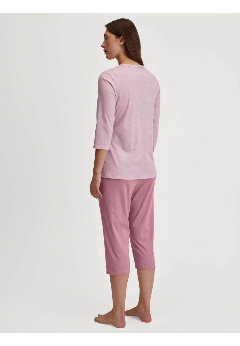 CALIDA Damen Capri-Pyjama Striped Dreams, rosa, L