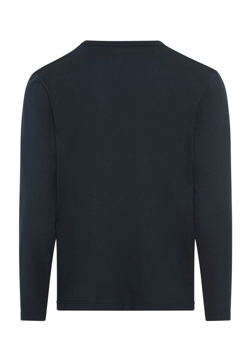 Herren Marineblaues Langarmshirt