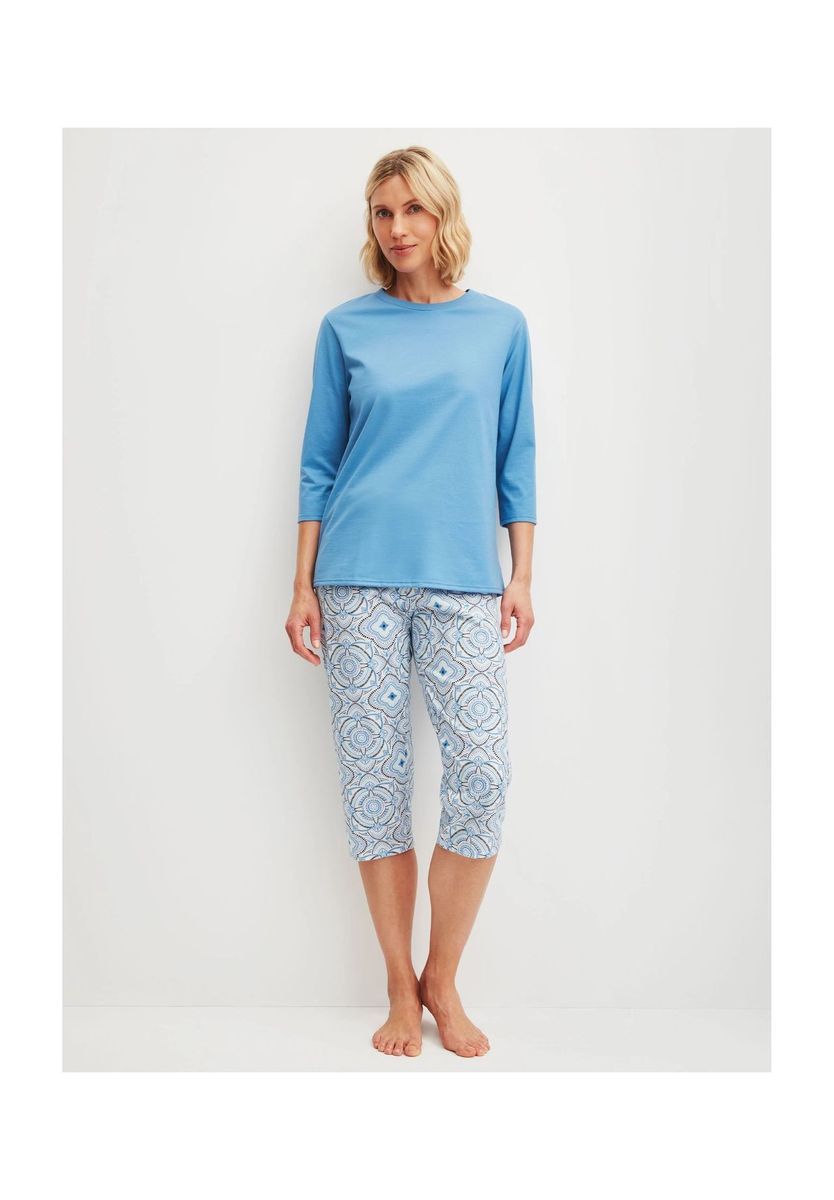 Damen 3/4-Ärmel Schlafanzug Set