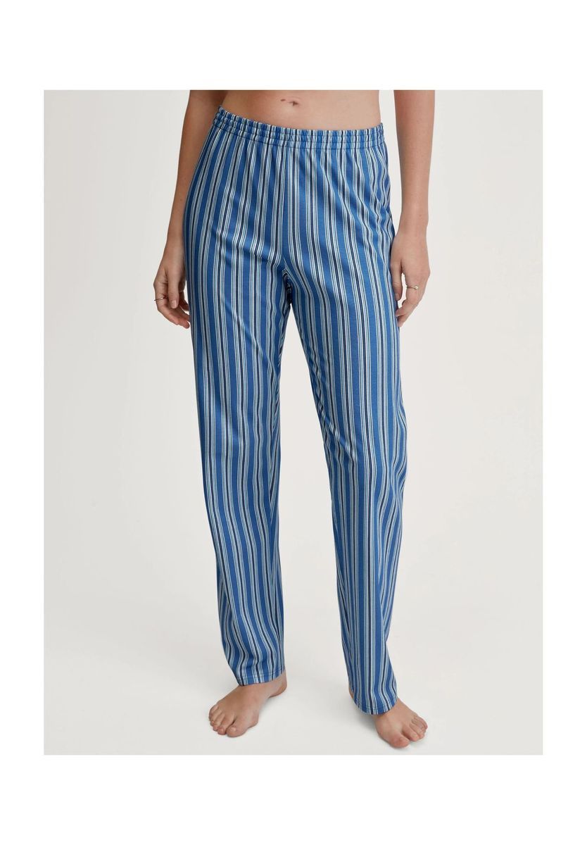 Gestreifte Baumwoll-Loungewear-Schlafanzughose