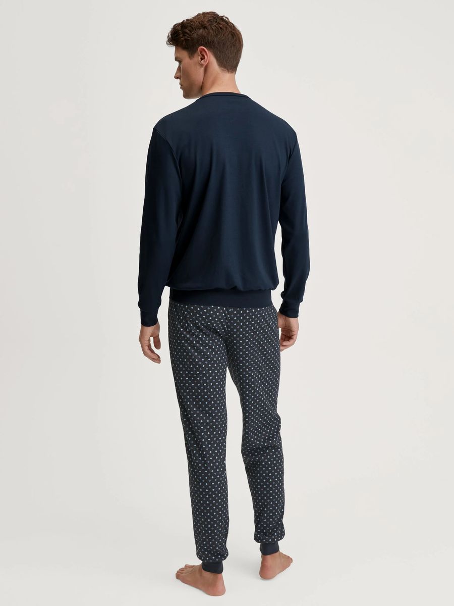 Herren Lounge Pyjama Set mit V-Ausschnitt