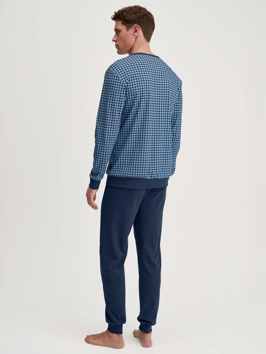 Herren Baumwoll-Pyjama-Set mit entspannter Passform