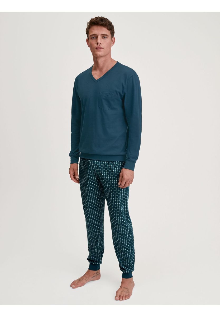Herren Schlafanzug aus Baumwolle mit entspannter Passform