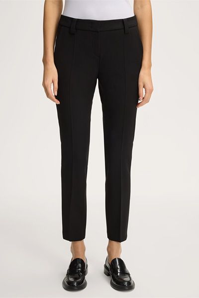 Windsor Schwarze Crêpehose Slim Fit Cropped Bein