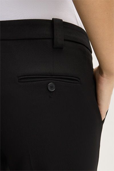 Windsor Schwarze Crêpehose Slim Fit Cropped Bein