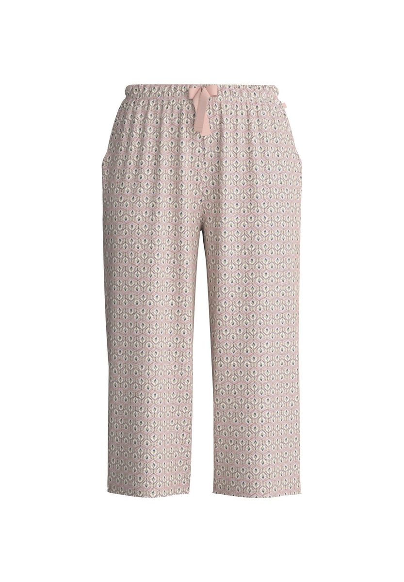 Bedruckte, verkürzte Baumwoll-Pyjamahose