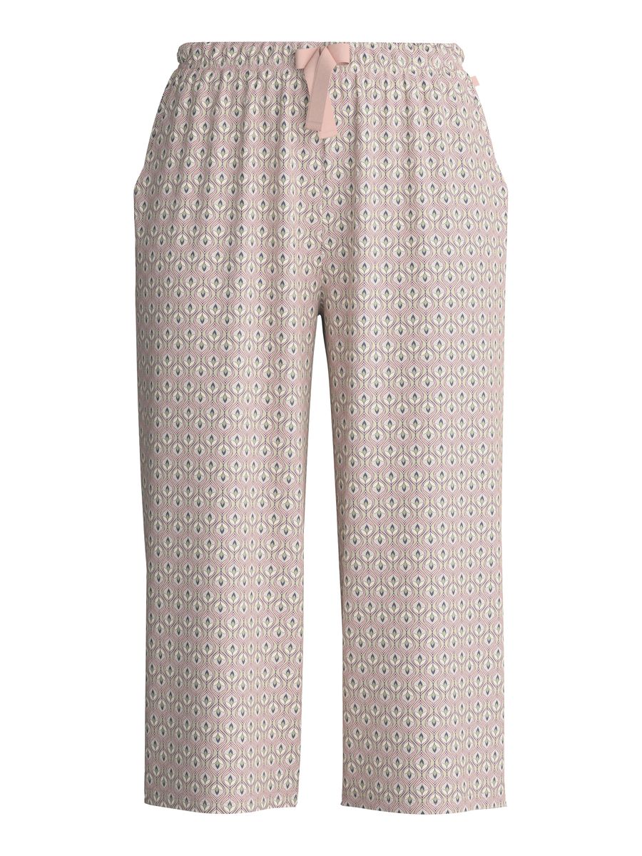 Bedruckte, verkürzte Baumwoll-Pyjamahose