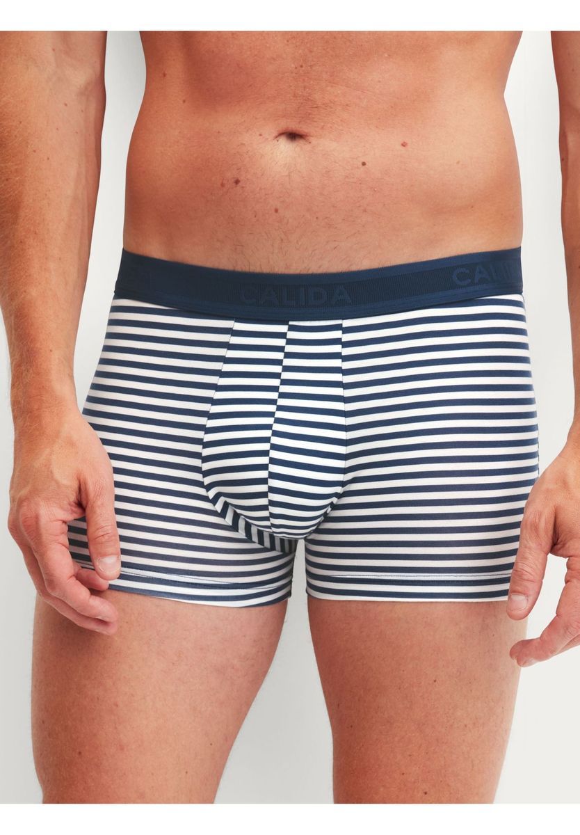 Gestreifte Boxerbriefs aus Baumwollmischung