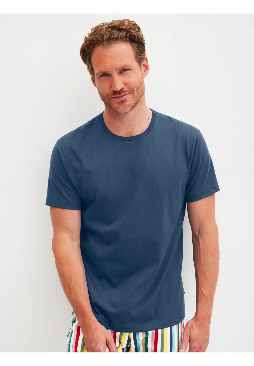 Klassisches Baumwoll T-Shirt mit Rundhalsausschnitt