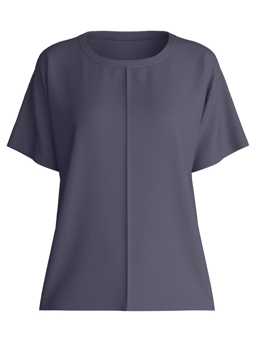 Locker geschnittenes Modal-Mischgewebe T-Shirt