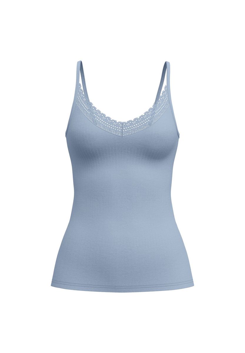 Cami Top aus Modal-Mischgewebe mit Spitzensaum