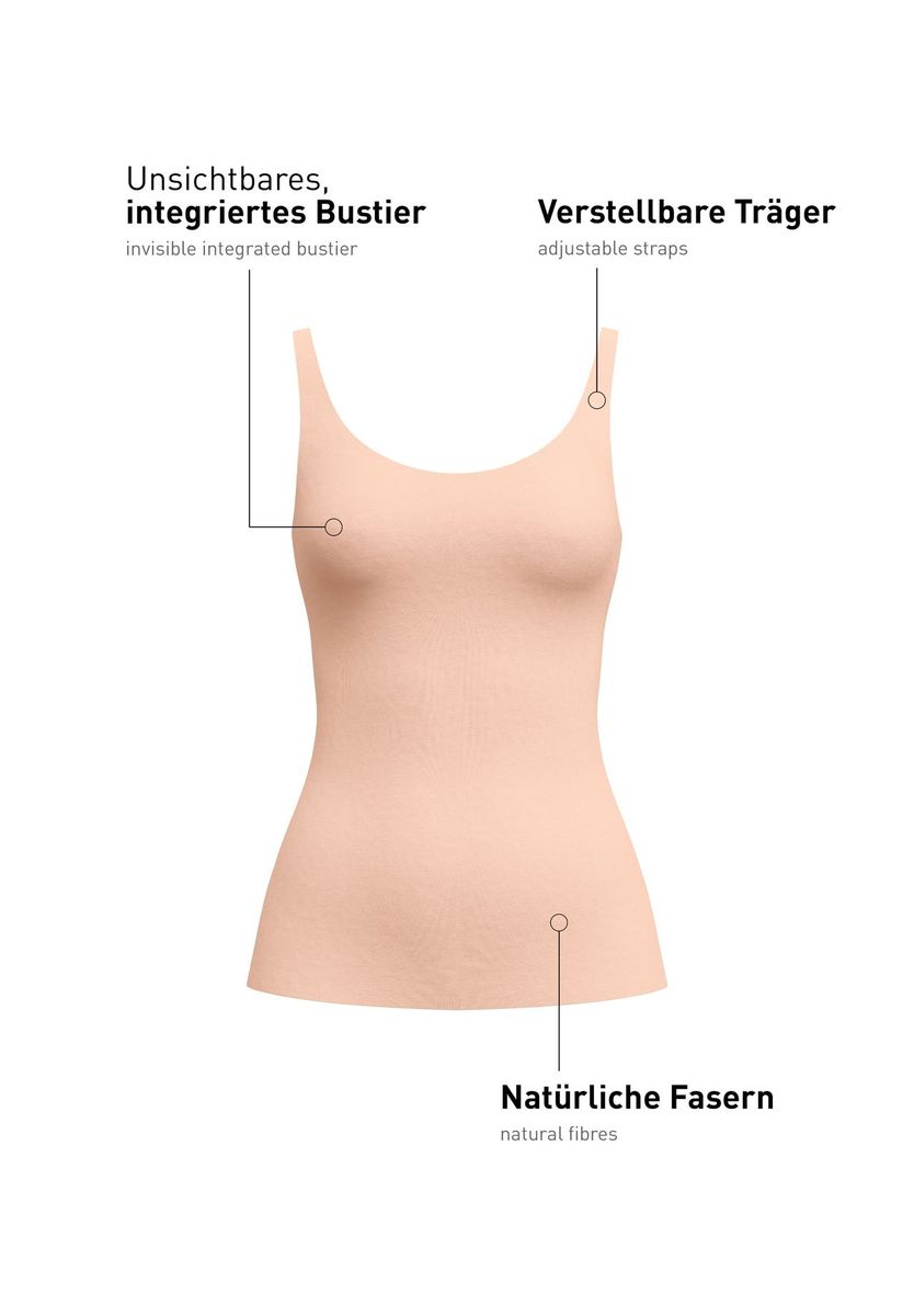 Nahtloses Modal Tanktop mit integriertem BH