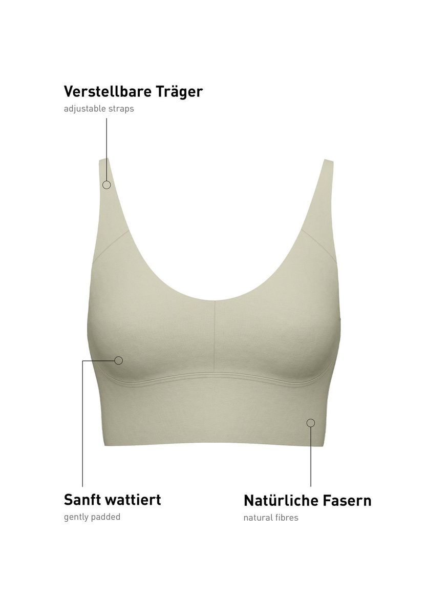 Nahtloses Bustier-Top mit verstellbaren Trägern