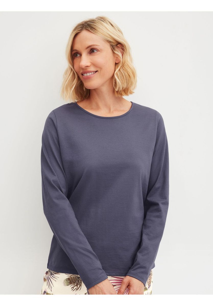 CALIDA Damen Langarm-Shirt Favourites Arts, blau, L