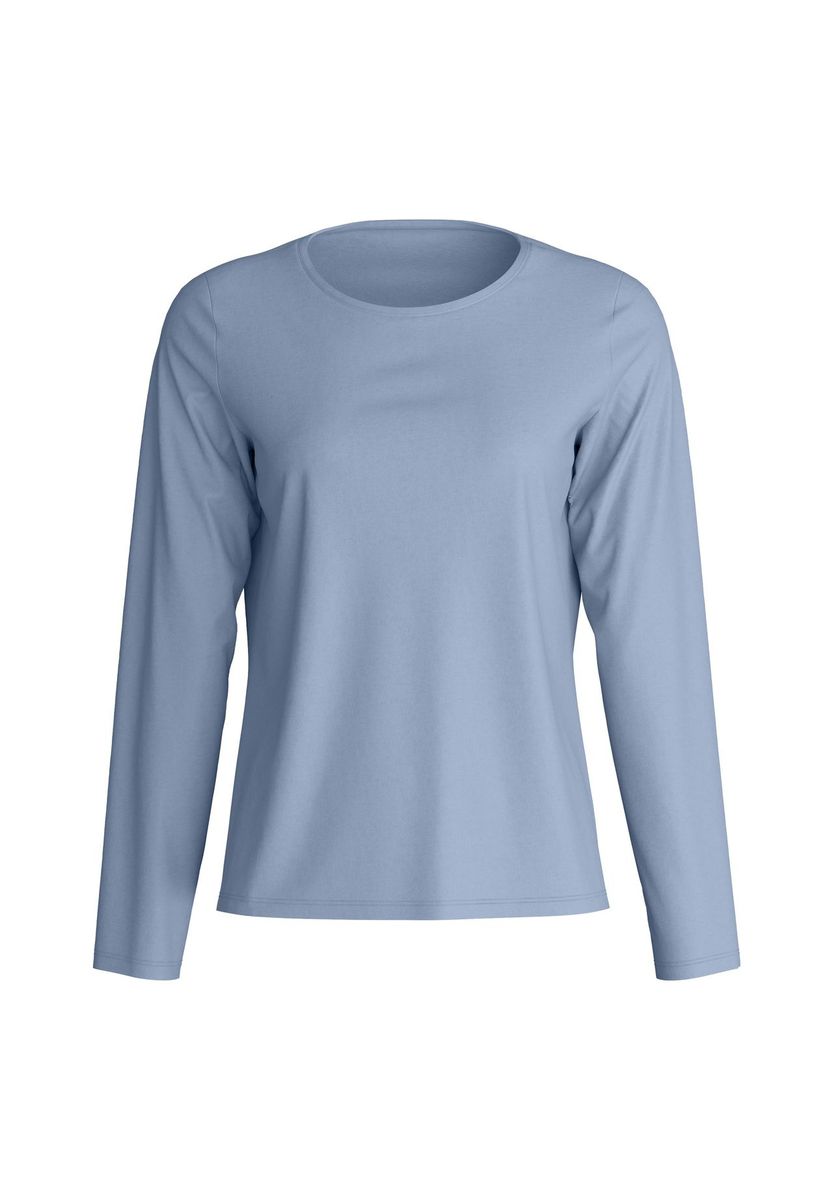 Klassisches Langarm Baumwoll-T-Shirt