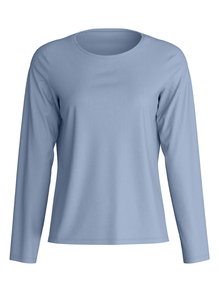 Klassisches Langarm Baumwoll-T-Shirt