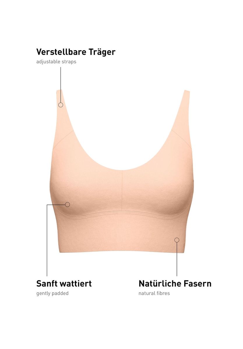 Bequemes, kabelloses Bustier mit verstellbaren Trägern