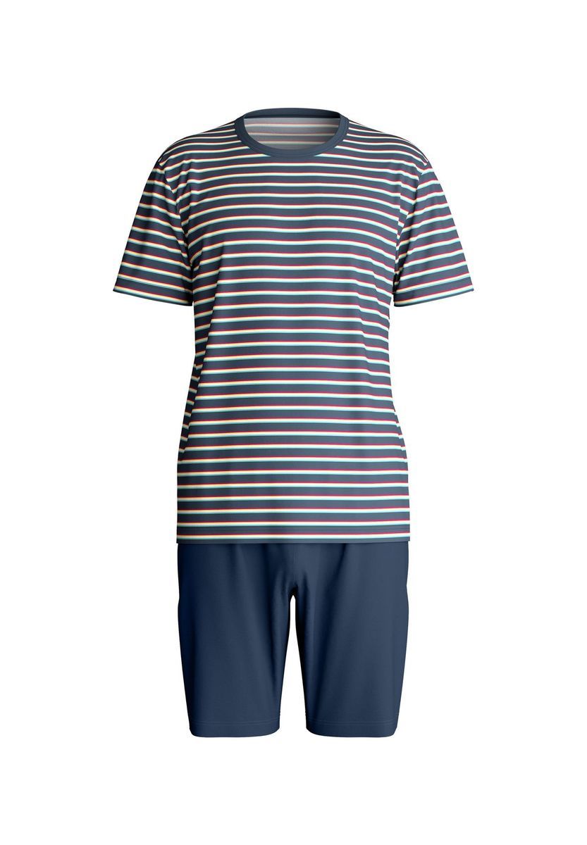 Gestreiftes Baumwoll-Pyjama-Set für Herren