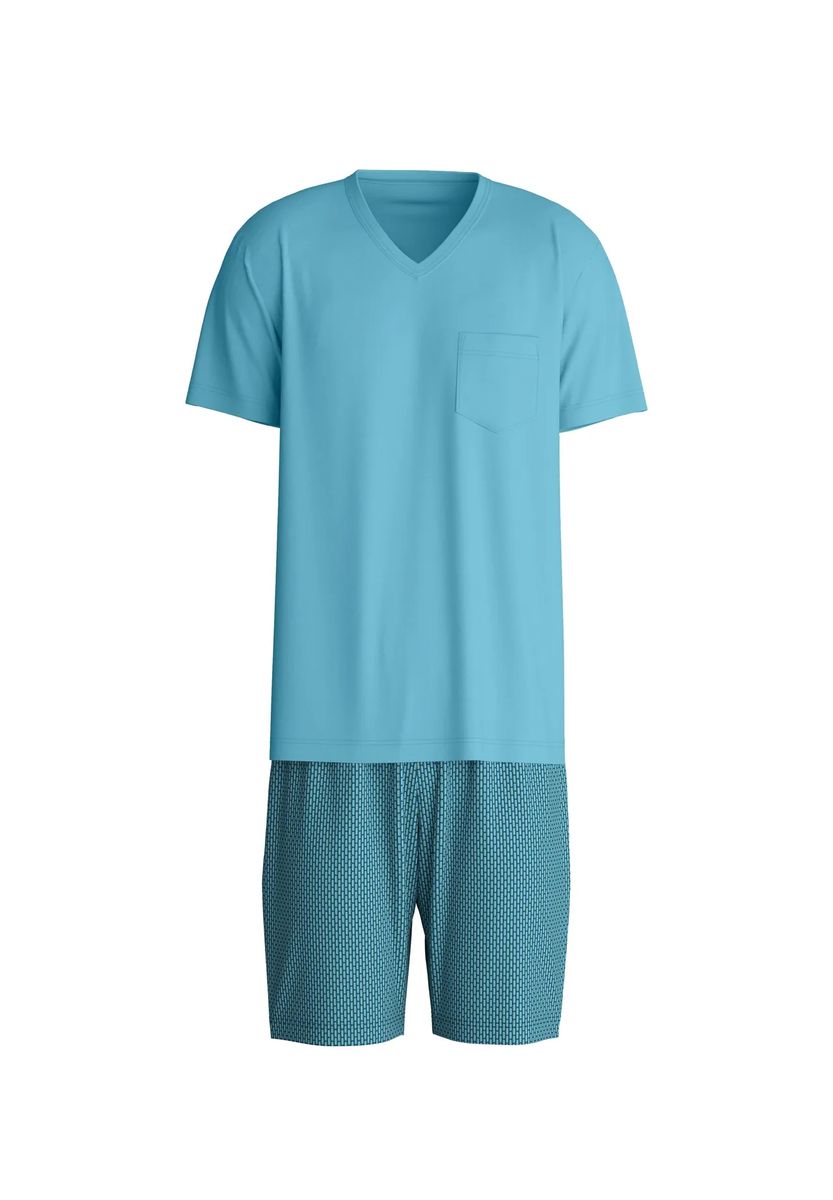 Gestreiftes Baumwoll-Pyjama-Set für Herren