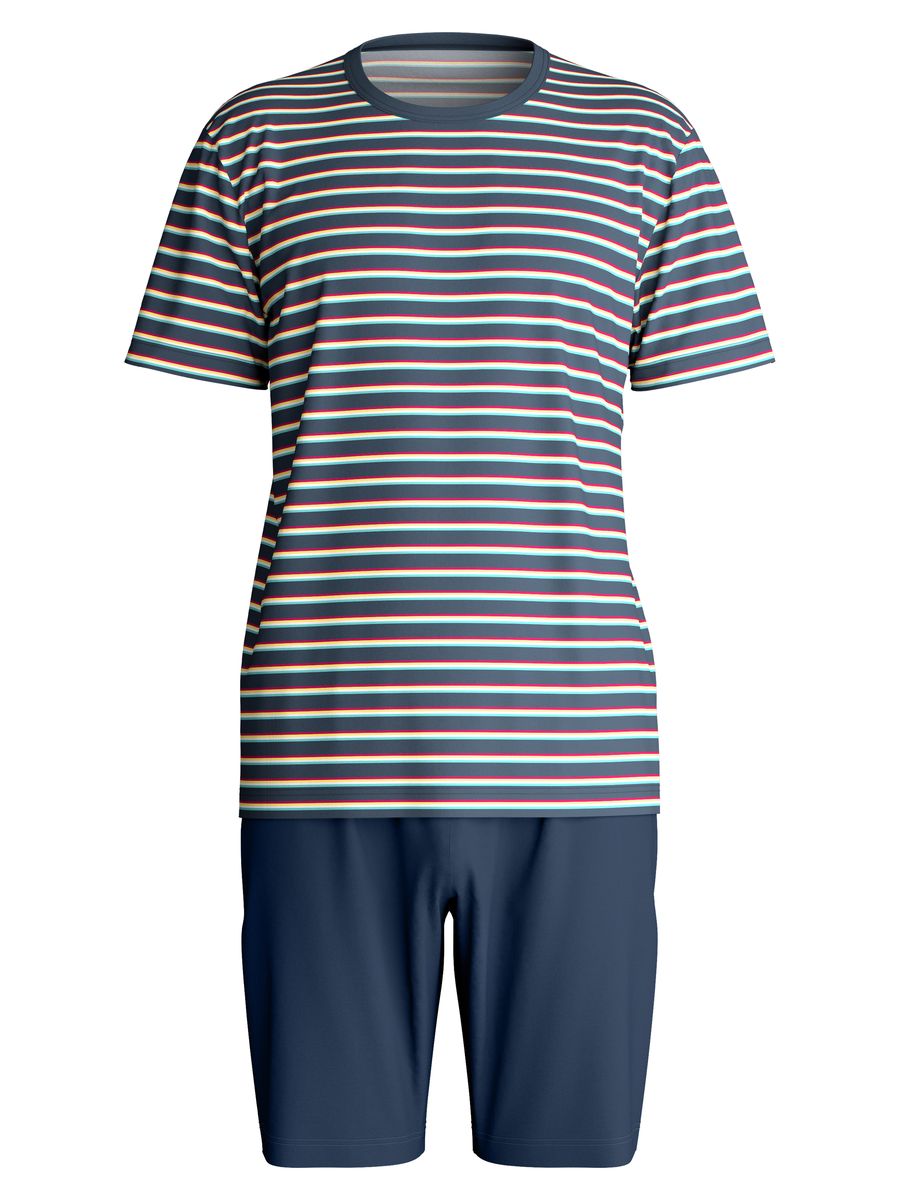 Gestreiftes Pyjama-Set aus Baumwolle