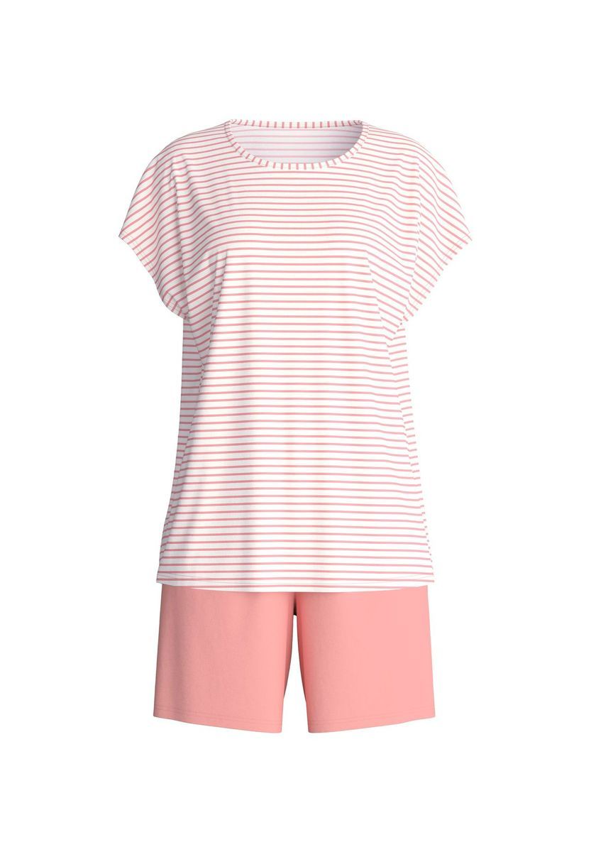 Gestreiftes Baumwoll-Kurzpyjama-Set
