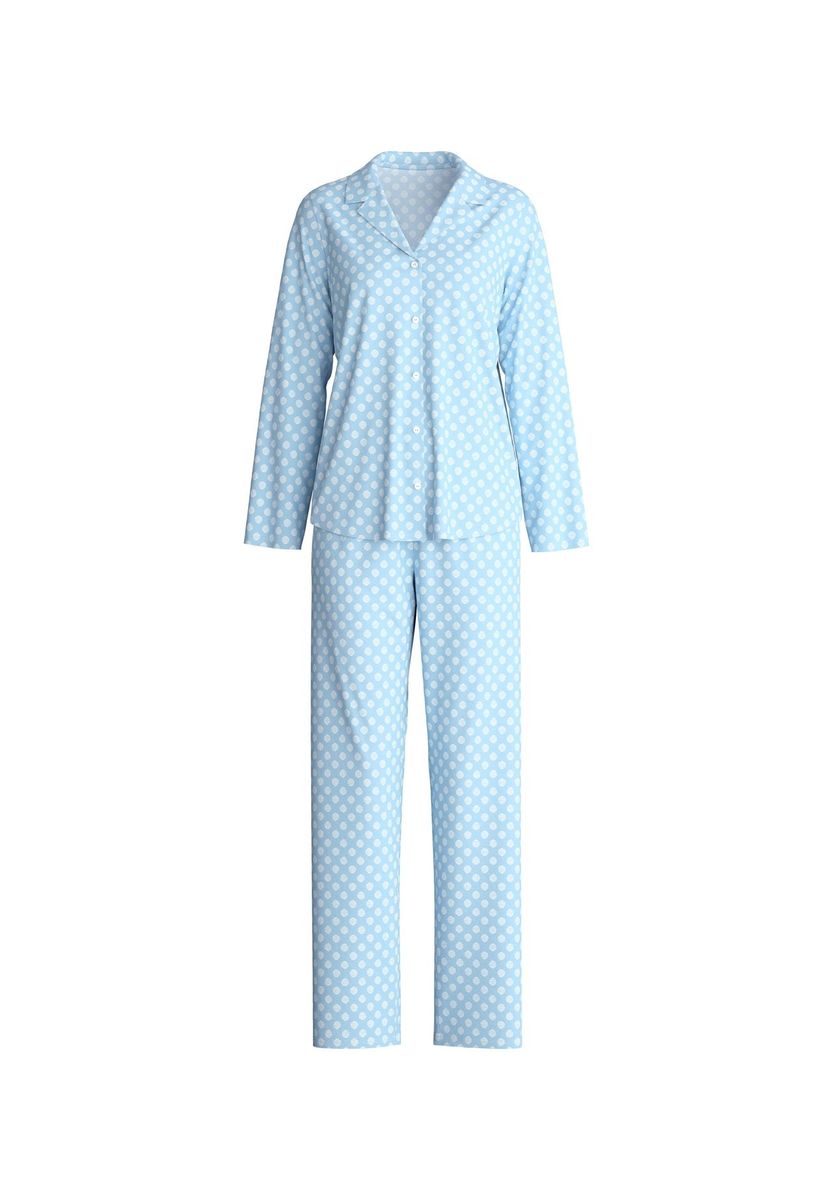 Hellblaues Pyjama-Set mit Polka Dots