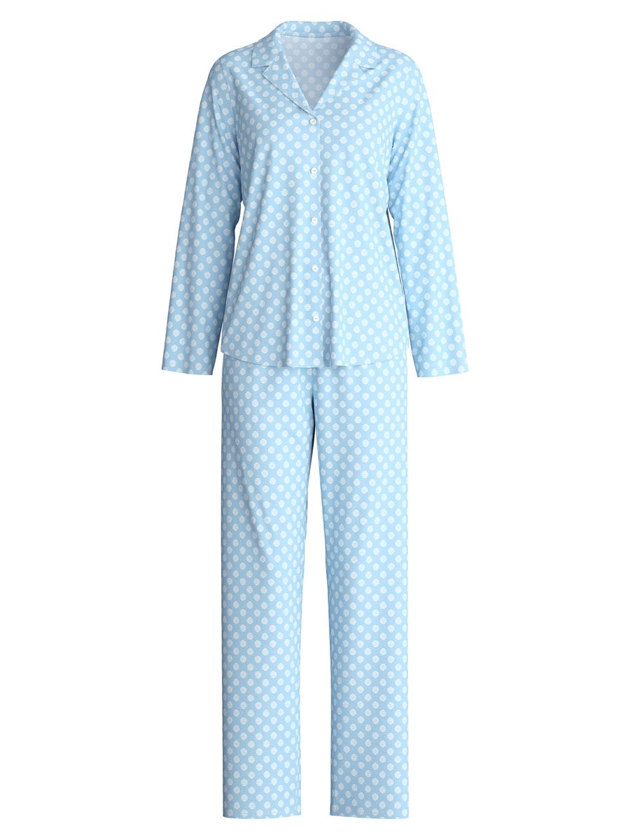 Hellblaues Pyjama-Set mit Polka Dots