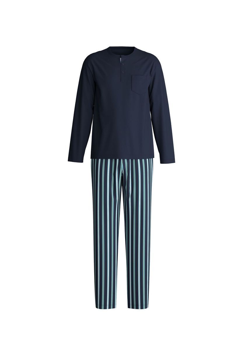 CALIDA Schlafanzug, lang, für Herren, blau, L